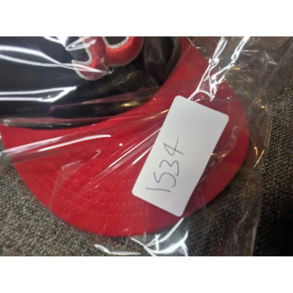 New Era Boston Red Sox Baseball Hat Cap MLB Adult Fitted 7 3/8 Red Brim Edition‎